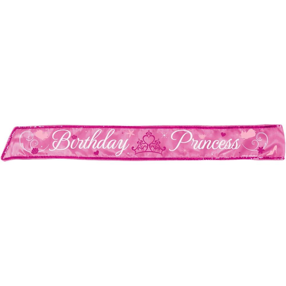 imageDisney Princess Fabric Sash Birthday Party Costume Accessory Favours 1 Piece Pink 44quot