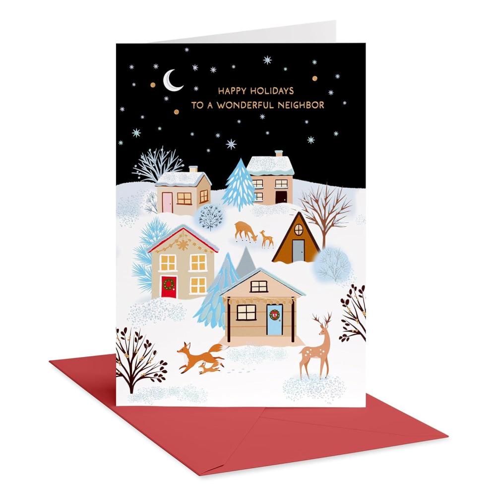 imageAmerican Greetings Christmas Card for Neighbor Merriest Kind Of ChristmasNeighborhood