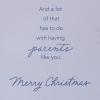 American Greetings Christmas Card for Parents (Wonderful Life)(Two Snowflakes)