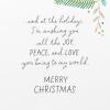 American Greetings Christmas Card for a Special Friend (Joy, Peace, and Love)(Christmas Icons Farmhouse)