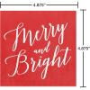 American Greetings Christmas Disposable Paper Lunch Napkins 50 ct., (Christmas Trees)(Merry and Bright)