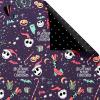 American Greetings Disney Christmas Wrapping Paper Rolls with Minnie Mouse, Pink and Purple Holiday Gift Wrap (40 sq. ft., 1 Reversible Roll-30 in. x 16 ft.) Minnie, Mickey, Snowmen, Ornaments(Jack Skellington Black)