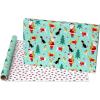 American Greetings Jumbo Reversible Christmas Wrapping Paper Roll, Puppy Dogs and Santa Paws Holiday Gift Wrap (175 sq. ft., 1 Extra Large Roll-30 in. x 70 ft.) Mint Green, Red, and White(SR30 175SQ PR FSC XM DOGS)