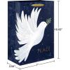 American Greetings Religious Christmas Wrapping Paper Roll, Navy Blue and White Holiday Gift Wrap (60 sq. ft., 1 Reversible Roll) Angel of Peace(MD LG XM RELIG BG BNDL 4CT)