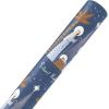 American Greetings Religious Christmas Wrapping Paper Roll, Navy Blue and White Holiday Gift Wrap (60 sq. ft., 1 Reversible Roll) Angel of Peace(Nativity Scene)
