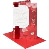American Greetings Christmas Card for Daughter, Festive Florals Holiday Greeting with Poinsettias and Ribbon for Her (Truly Amazing Woman)(Layered Christmas Floral)