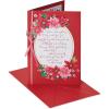 American Greetings Christmas Card for Daughter, Festive Florals Holiday Greeting with Poinsettias and Ribbon for Her (Truly Amazing Woman)(Truly Amazing Woman)