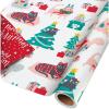 American Greetings Jumbo Reversible Christmas Wrapping Paper Roll, Puppy Dogs and Santa Paws Holiday Gift Wrap (175 sq. ft., 1 Extra Large Roll-30 in. x 70 ft.) Mint Green, Red, and White(SR30 175SQ PR FSC XM CATS)