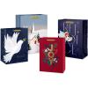 American Greetings Religious Christmas Wrapping Paper Roll, Navy Blue and White Holiday Gift Wrap (60 sq. ft., 1 Reversible Roll) Angel of Peace(MD LG XM RELIG BG BNDL 4CT)