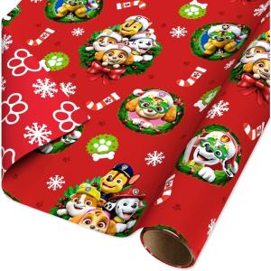 American Greetings Kids Christmas Wrapping Paper, Bluey Wrapping Paper Christmas Roll, Blue and White Gift Wrap(1 Reversible Roll, 75 sq. ft.) Bluey, Bingo, Stars, Dogs, Puppies(SR 30 75SQ PR FSC XM PAWPATROL)