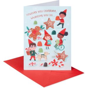 American Greetings Merry Christmas Card from Santa for Kids (Extra Nice)(Festive Kids and Candy)