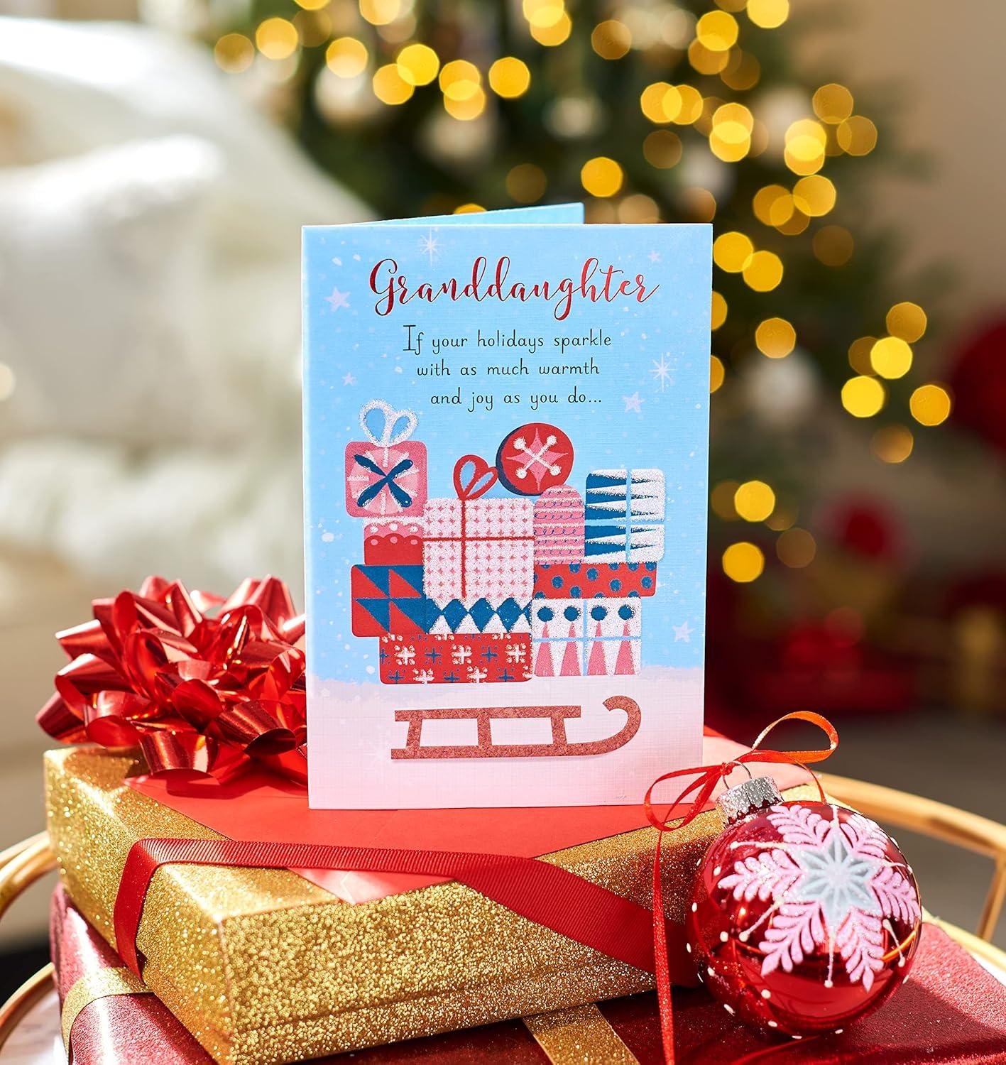 imageAmerican Greetings Christmas Card for Granddaughter Beautiful Ways You ShineWarmth and Joy Christmas Card for Granddaughter