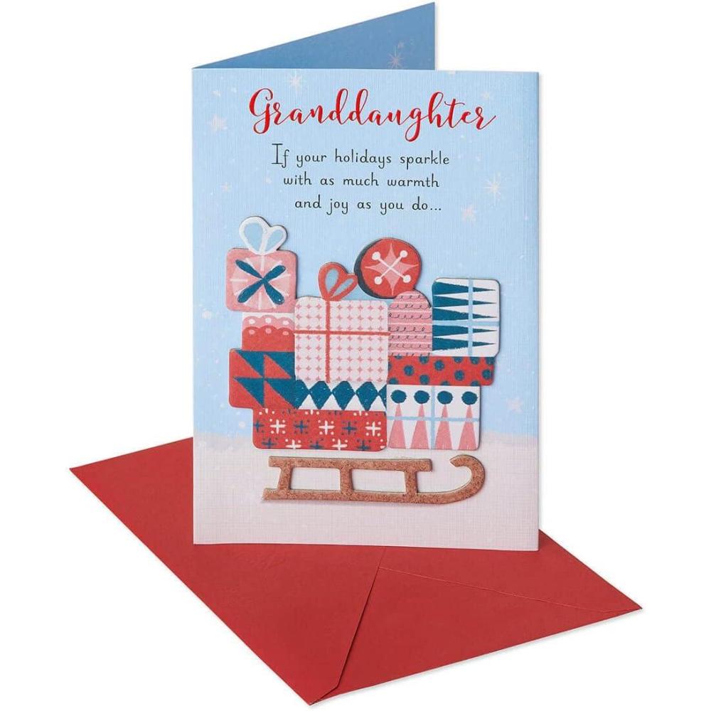 imageAmerican Greetings Christmas Card for Granddaughter Beautiful Ways You ShineWarmth and Joy Christmas Card for Granddaughter