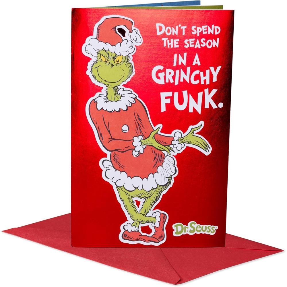 imageAmerican Greetings Grinch Christmas Card for Kids A Grinchy Funk