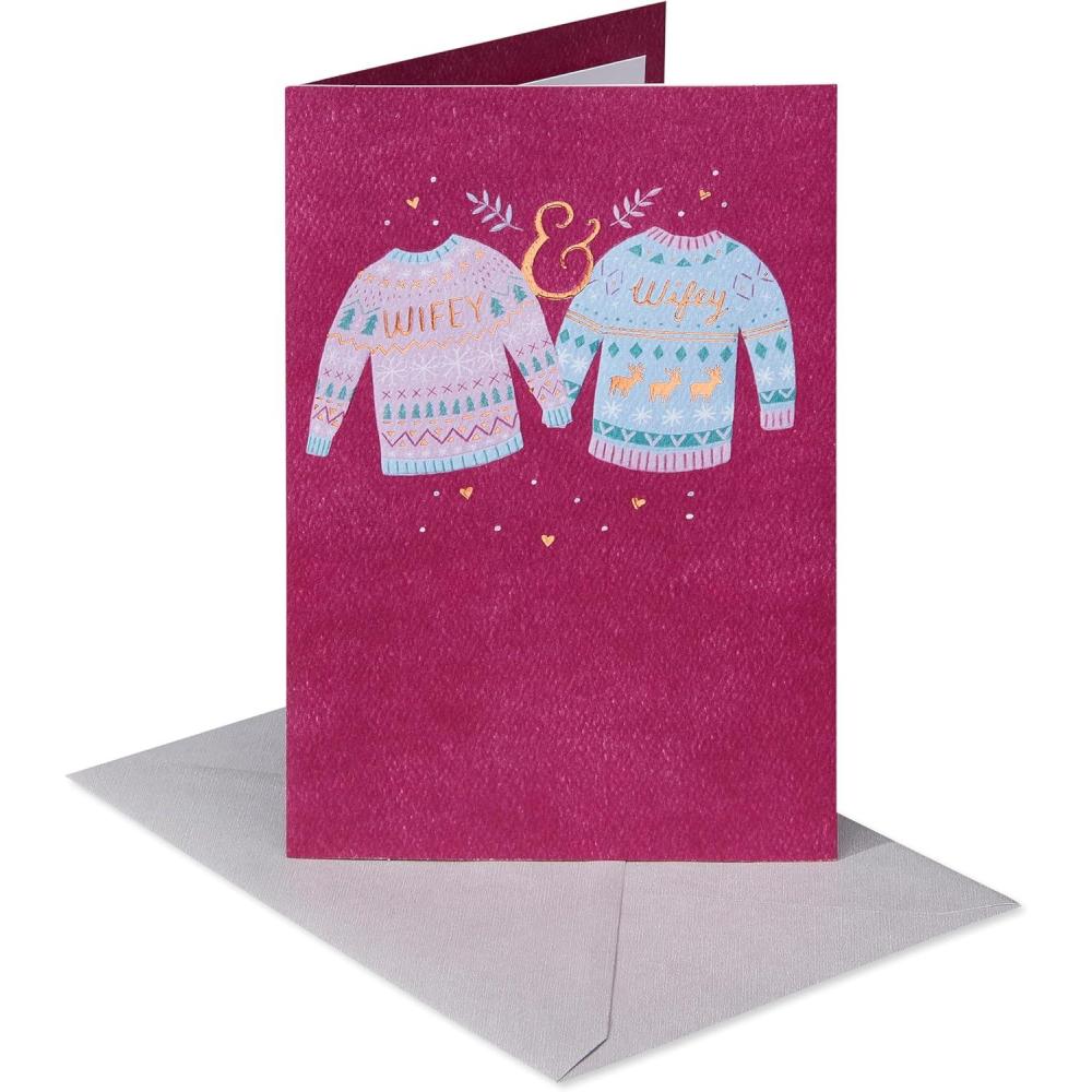 imageAmerican Greetings Merry Christmas Card for Wife from Wife Merry and BrightChristmas Sweaters