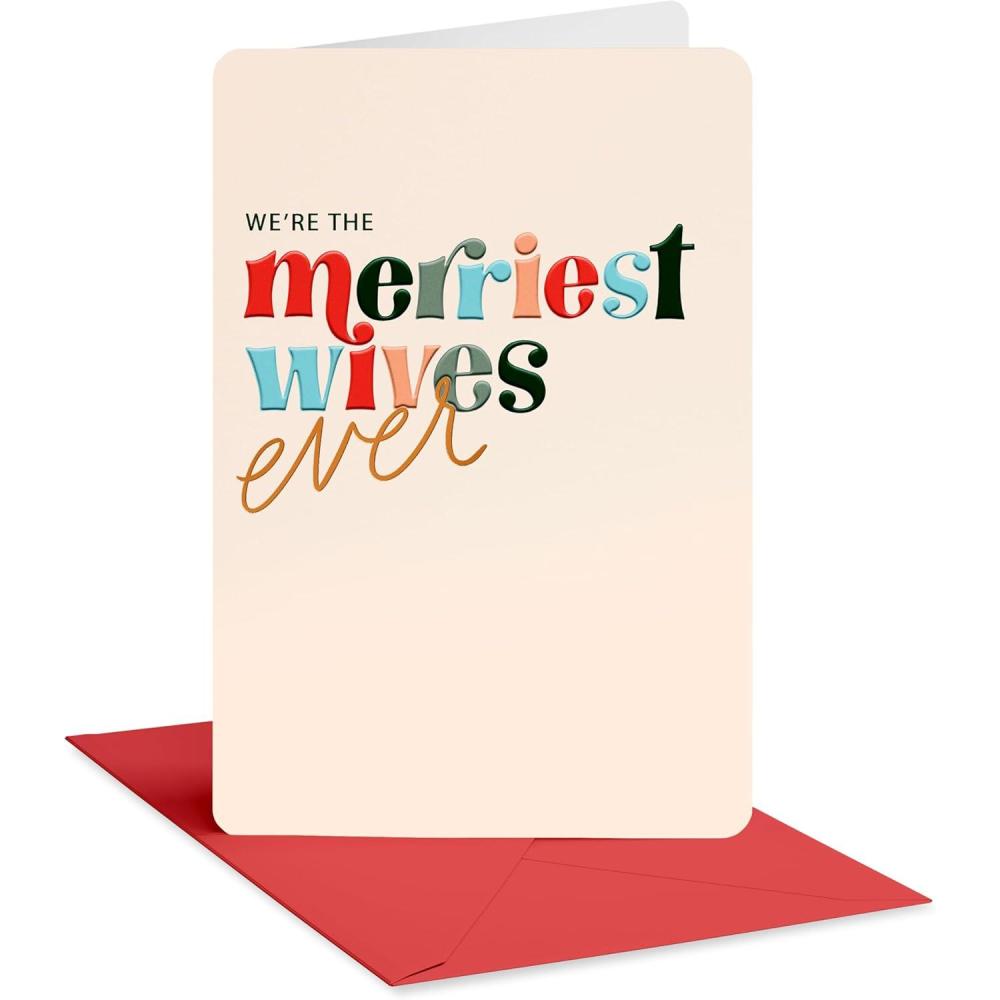imageAmerican Greetings Merry Christmas Card for Wife from Wife Merry and BrightMerriest Wives Ever
