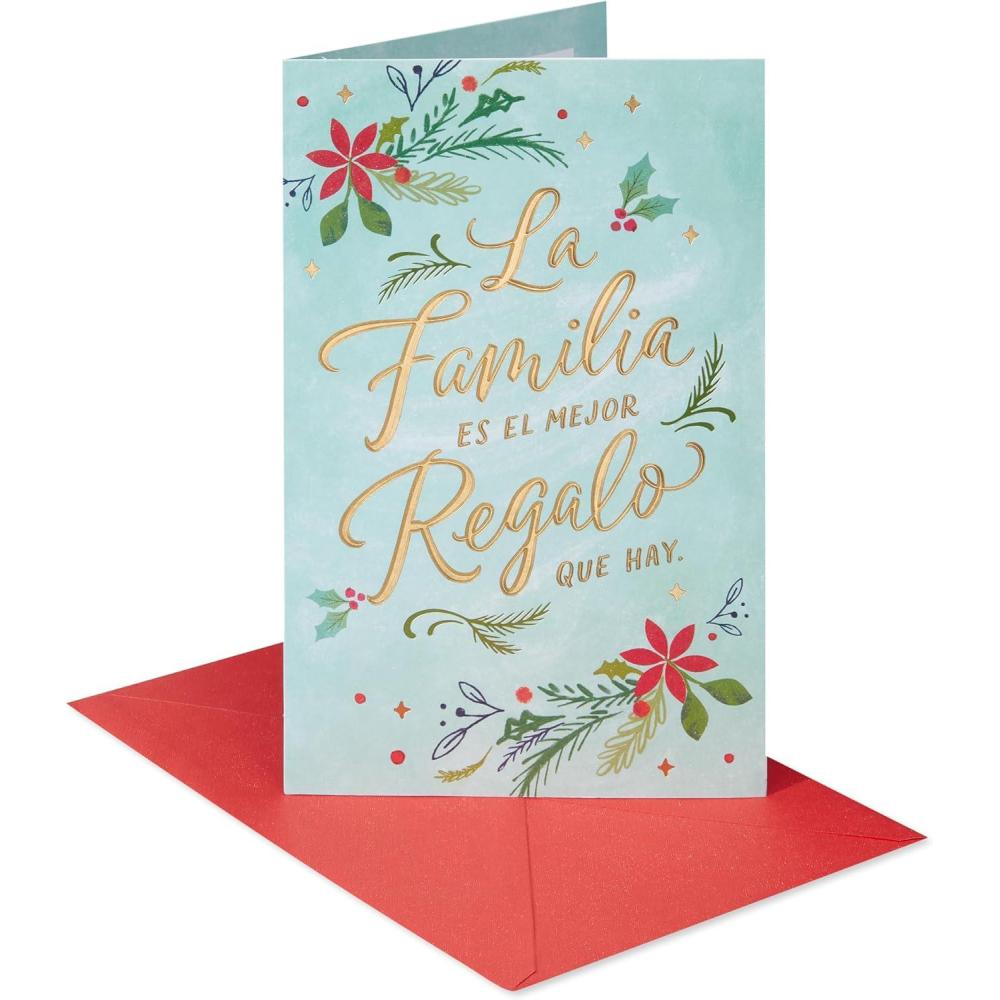 imageAmerican Greetings Spanish Christmas Card Feliz NavidadChristmas Icons and Lettering