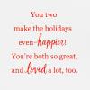American Greetings Christmas Card for Son and Wife (Both so Great)(Photo Swag w Ltg)