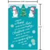American Greetings Christmas Card for Son and Wife (Both so Great)(Snowman Couple with Tree)