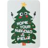American Greetings Christmas Card with Ornament Keepsake – Designed by Kate Smith (Cup of Cheer)(Hope Your Navidad is Feliz)
