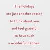 American Greetings Nephew Christmas Card from Uncle or Aunt (How Much You Mean)(Stocking)