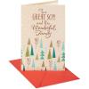 American Greetings Christmas Card for Son and Family, Sentimental Holiday Greeting with Modern Winter Trees Design (As Special As You)(Everything Merry)