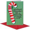 American Greetings Christmas Card with Ornament Keepsake – Designed by Kate Smith (Cup of Cheer)(Christmas Reminder Candy Cane)
