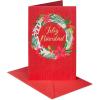American Greetings Spanish Christmas Card (Feliz Navidad)(Watercolor and HS Wreath)
