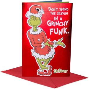 American Greetings Grinch Christmas Card for Kids (A Grinchy Funk)
