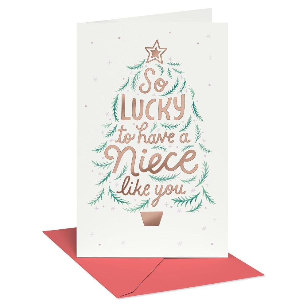 imageAmerican Greetings Merry Christmas Card for Niece from Aunt or Uncle How Much Youre LovedTree Niece LTG