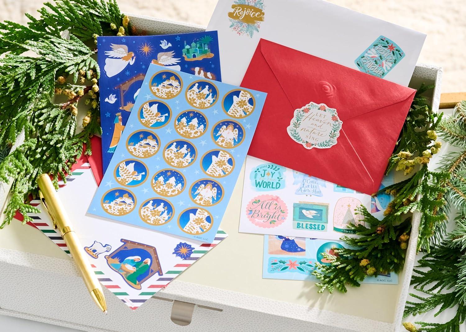 imageAmerican Greetings 284Count Religious Christmas Stickers AngelBulk Stker Xm Religious Pk