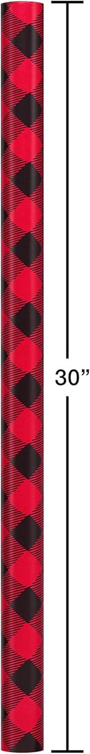imageAmerican Greetings Christmas Wrapping Paper Red and Black Buffalo Plaid Holiday Gift Wrap Set 120 sqft 4 rolls30 in x 12 ft 7 Adhesive Bows 30 Gift Tag Stickers Rustic Snowflakes Reindeer