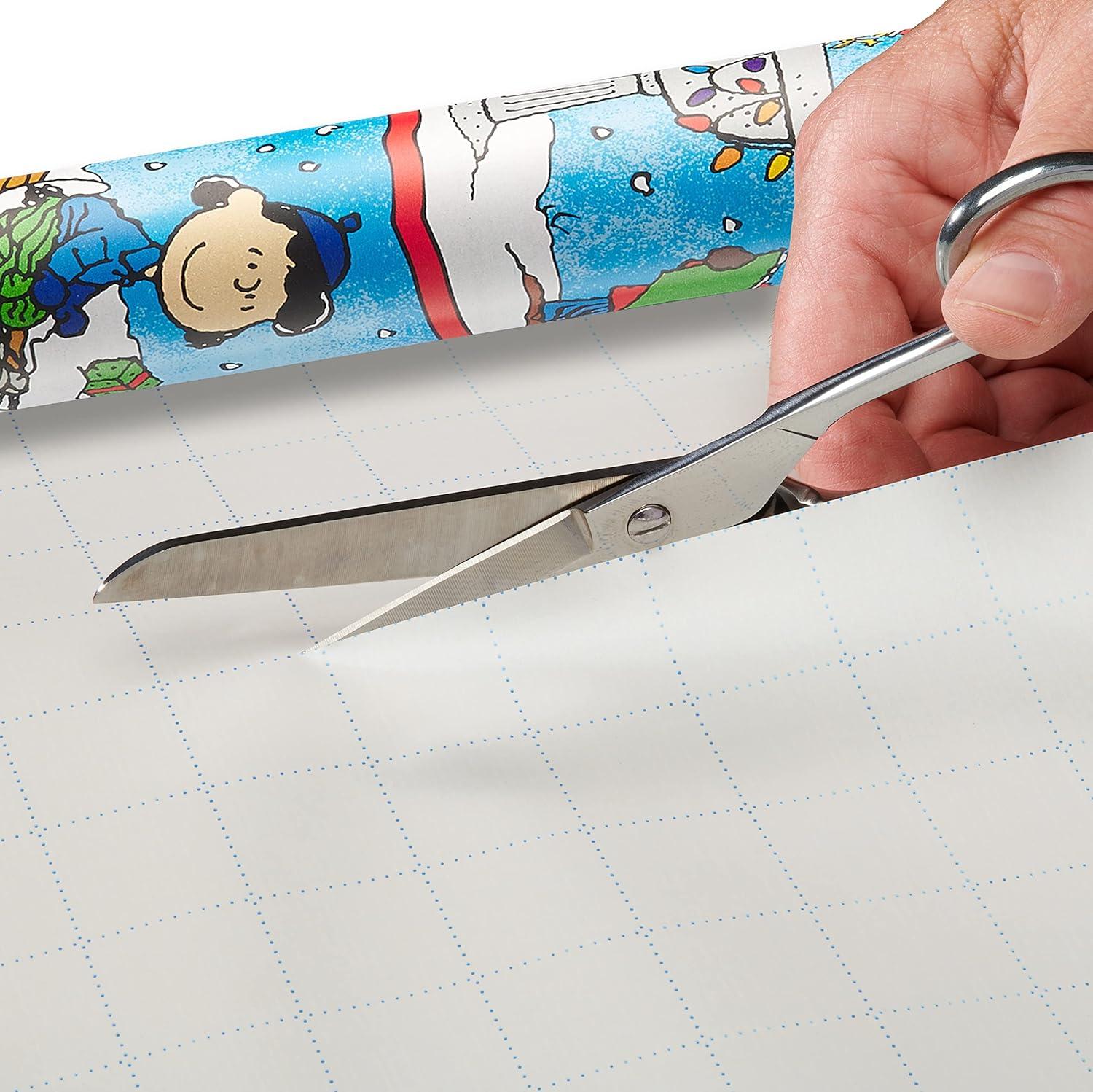 imageAmerican Greetings Peanuts Christmas Wrapping Paper Rolls Red and Blue Holiday Gift Wrap 105 sq ft 3 Rolls30 in x 14 ft Cut Lines Charlie Brown Snoopy Woodstock LucyPeanuts Characters