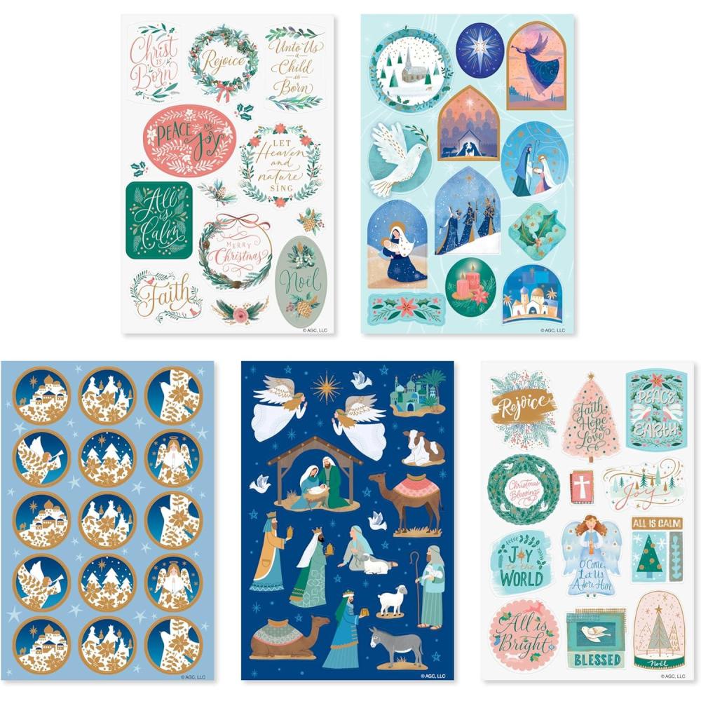 imageAmerican Greetings 284Count Religious Christmas Stickers AngelBulk Stker Xm Religious Pk