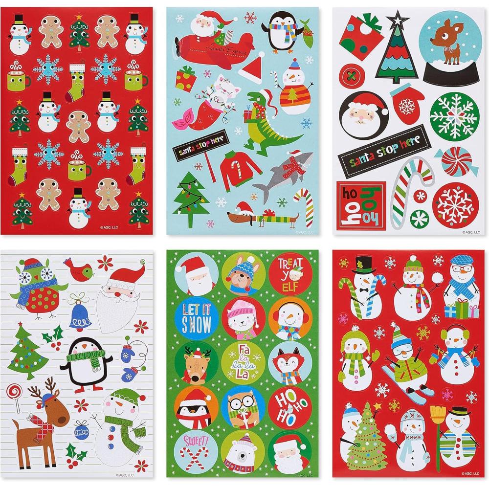 imageAmerican Greetings 284Count Religious Christmas Stickers AngelClassic Holiday Characters