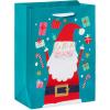 American Greetings 10″ Medium Christmas Gift Bags, Red, White, Green and Black Winter Designs (4 Bags)(MED XMAS BAG BUNDLE RED GRN 4CT)