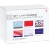 American Greetings Christmas Gift Card Holders, Gingerbread Man, Santa, and Presents (12-Count)(GCH ENVELOPE RED BLUE 12CT)