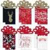 American Greetings Christmas Gift Card Holders, Gingerbread Man, Santa, and Presents (12-Count)(GCH XM SLIDE RED GOLD BLK 12CT)