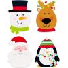 American Greetings Christmas Gift Card Holders, Snowman, Santa, Penguin and Deer (4-Count)(GCH MINI BAG TIPON JUVCHAR 4CT)