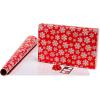 American Greetings Christmas Wrapping Paper, Red and Black Buffalo Plaid Holiday Gift Wrap Set (120 sq.ft., 4 rolls-30 in. x 12 ft., 7 Adhesive Bows, 30 Gift Tag Stickers) Rustic, Snowflakes, Reindeer