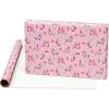 American Greetings Cute Reversible Christmas Wrapping Paper Rolls, White and Red Holiday Gift Wrap (120 sq. ft., 4 Rolls-30 in. x 12 ft.) Plaid, Candy Canes, Trees, Snowmen(Red  Pink)