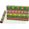 American Greetings Grinch Christmas Wrapping Paper Rolls, Green and Red Holiday Gift Wrap (105 sq. ft., 3 Rolls-30 in. x 14 ft., Cut Lines) Cindy Lou Who, Max, Grinch Christmas Tree