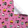 American Greetings Hello Kitty Christmas Wrapping Paper Roll for Kids, Pink Holiday Gift Wrap (40 sq. ft., 1 Reversible Roll) Kuromi, My Melody, Cinnamoroll, Purin, Chococat
