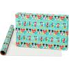American Greetings Nightmare Before Christmas Christmas Wrapping Paper Rolls, Black and Red Holiday Gift Wrap (105 sq. ft., 3 Rolls-30 in. x 14 ft., Cut Lines) Jack Skellington, Oogie Boogie, Cosmo(Mickey Mouse)