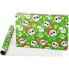 American Greetings Nightmare Before Christmas Christmas Wrapping Paper Rolls, Black and Red Holiday Gift Wrap (105 sq. ft., 3 Rolls-30 in. x 14 ft., Cut Lines) Jack Skellington, Oogie Boogie, Cosmo(Jack Skellington and Zero)