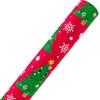 American Greetings Punny Christmas Wrapping Paper Roll, Cute Holiday Gift Wrap (60 sq. ft., 1 Reversible Roll) Smiley Christmas Trees, “Have a Tree-mendous Day”(Smiley Christmas Trees)
