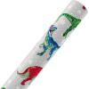 American Greetings Punny Christmas Wrapping Paper Roll, Cute Holiday Gift Wrap (60 sq. ft., 1 Reversible Roll) Smiley Christmas Trees, “Have a Tree-mendous Day”(Dinosaurs and Snowflakes)