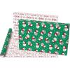 American Greetings Reversible African American Santa Christmas Wrapping Paper Roll, Red, White and Green Holiday Gift Wrap (60 sq. ft., 1 Standard Roll Wrap-30 in. x 24 ft.) Stripes and Solid Green