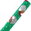 American Greetings Reversible African American Santa Christmas Wrapping Paper Roll, Red, White and Green Holiday Gift Wrap (60 sq. ft., 1 Standard Roll Wrap-30 in. x 24 ft.) Stripes and Solid Green
