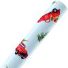 American Greetings Reversible Christmas Wrapping Paper Roll with Little Red Truck Hauling a Christmas Tree, Light Blue and White Holiday Gift Wrap (60 sq. ft., 1 Standard Roll Wrap-30 in. x 24 ft.)(Little Red Truck)